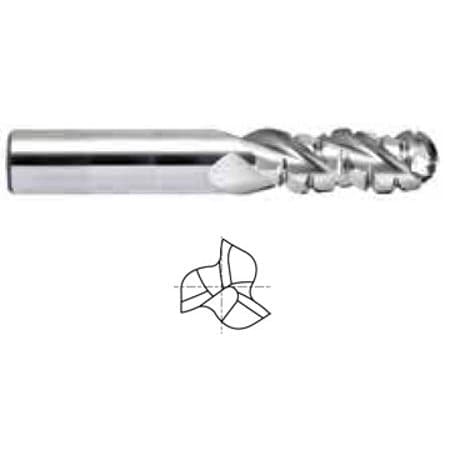 Yg-1 Tool 3 Flute 30 Degree Helix Ball Roughing Alu-Power Carbide End Mill 45040